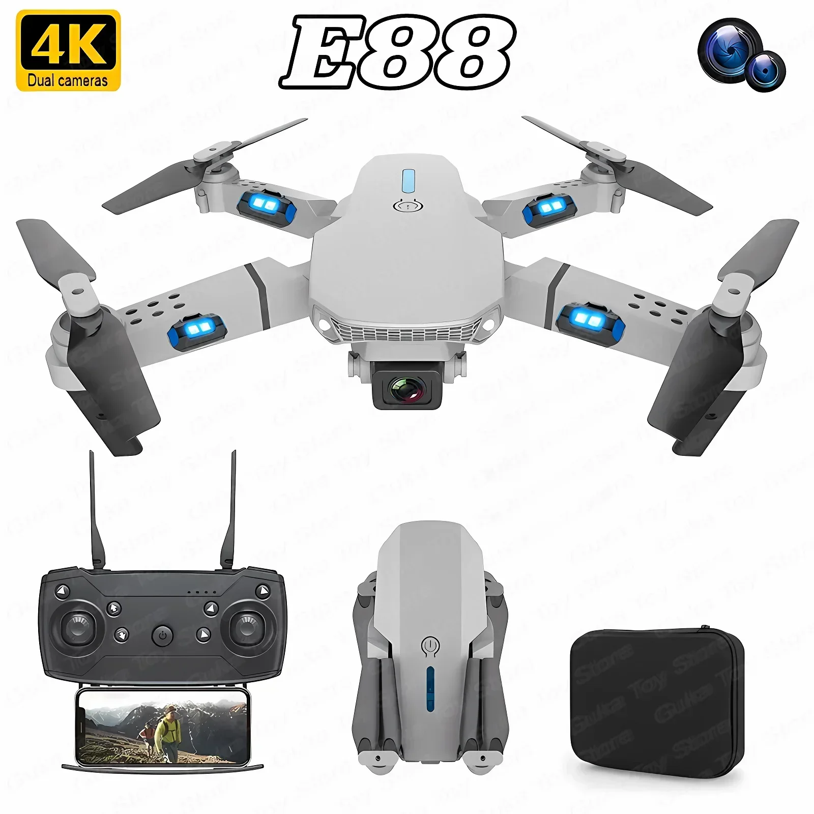 Rc Drone E88 - E88 Pro WIFI FPV Drone gran