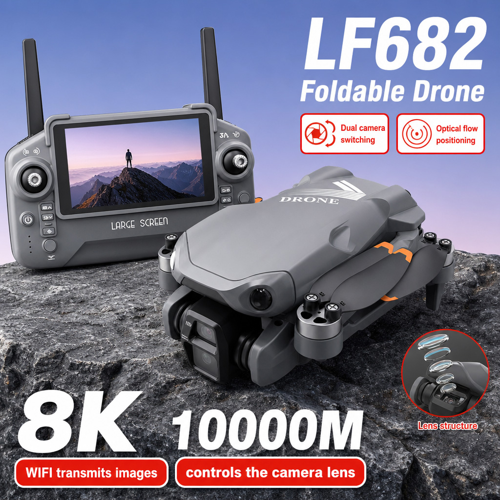 Drone Rc Explorer - Dron Aéreo LF682 con Cámaras Duales