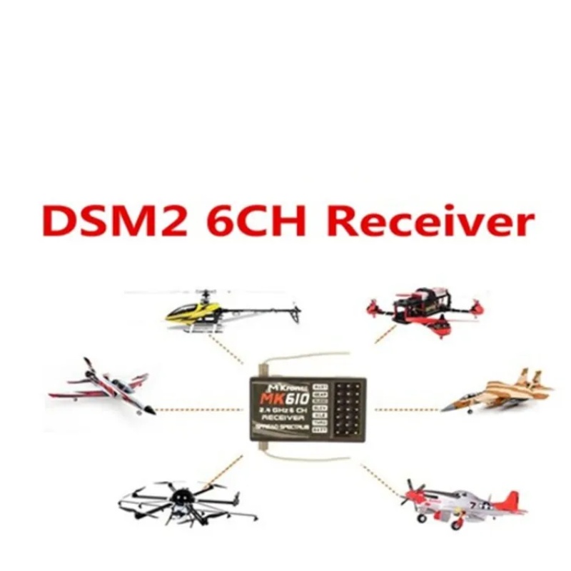 Receptor DSM2 MK610 AR6100 2,4 - Drone Rc Battery reseña y precio