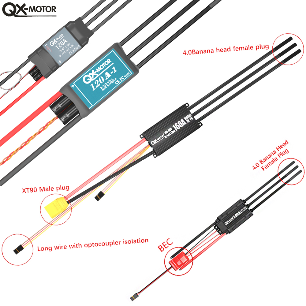 Controlador electrónico de vel - Rc Boat Brushless Motor reseña y precio