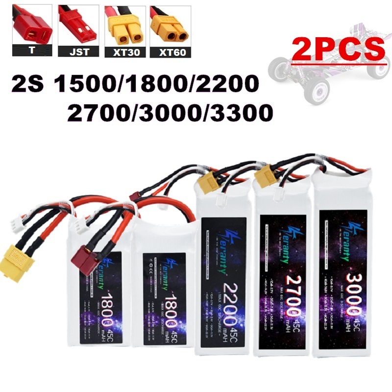 2 uds 7,4 V Lipo 2S batería 15 - Drone Carrera Rc reseña y precio