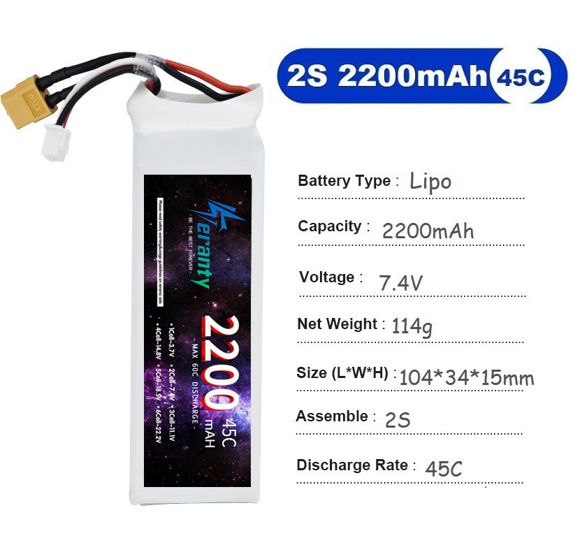 2 uds 7,4 V Lipo 2S batería 15 - Drone Carrera Rc reseña y precio