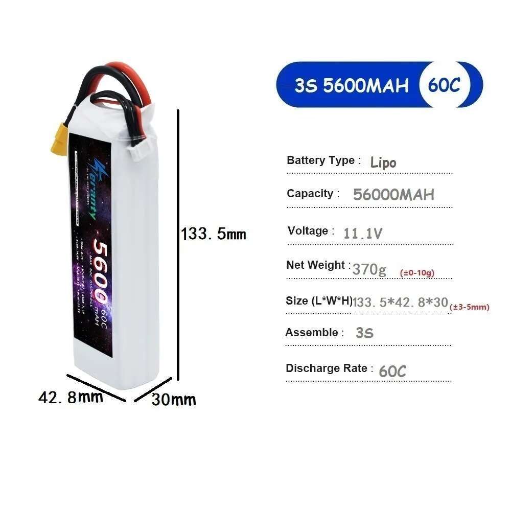 TERANTY 5600MAH 60C 2S 3S 4S 6 - Rc Drift Car Kit reseña y precio