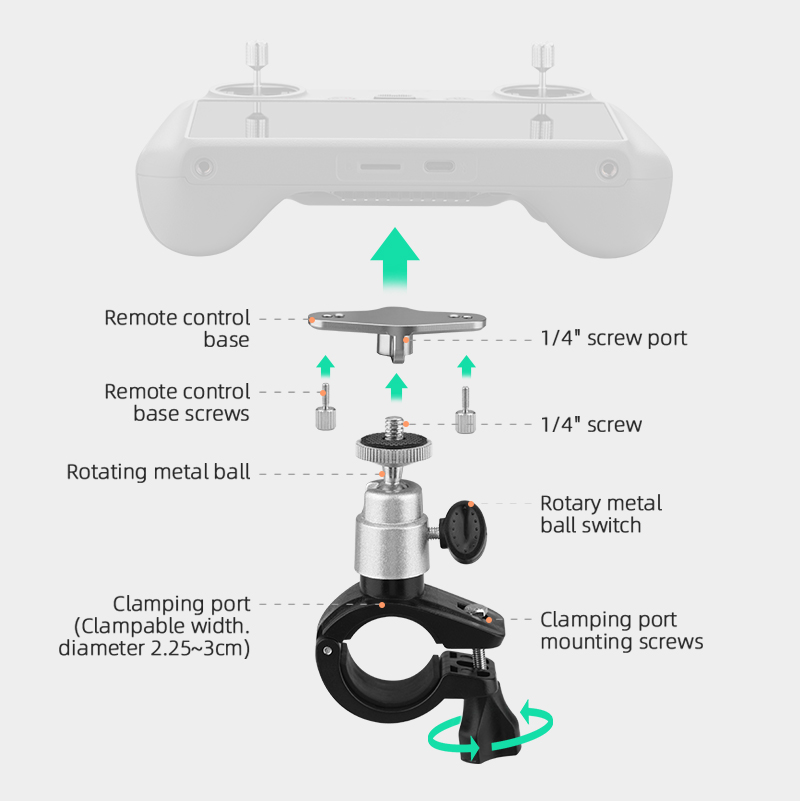 Soporte de Clip para bicicleta - Drone Dji Rc 3 reseña y precio