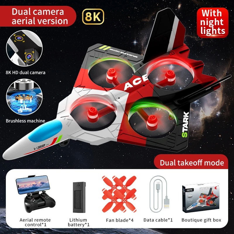 Avión aerodinámico a Control r - Drone Rc Fighter Jet reseña y precio